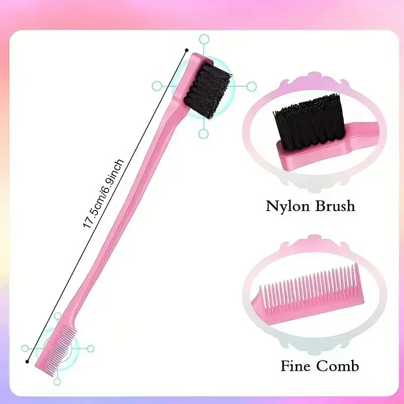 Ensemble de coiffure démêlant 5 pièces : vaporisateur, peigne à cheveux 3 en 1, peigne à queue de rat incurvé, brosse de contrôle des bords, outil de coiffure pour salon