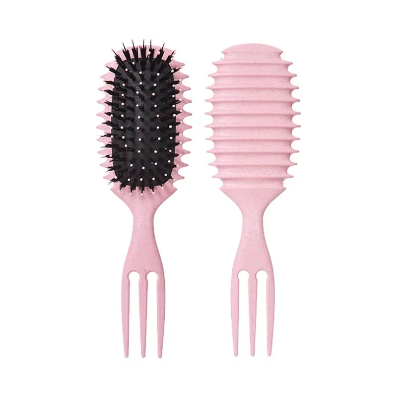 Ensemble de coiffure démêlant 5 pièces : vaporisateur, peigne à cheveux 3 en 1, peigne à queue de rat incurvé, brosse de contrôle des bords, outil de coiffure pour salon