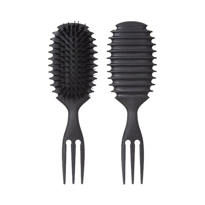 Ensemble de coiffure démêlant 5 pièces : vaporisateur, peigne à cheveux 3 en 1, peigne à queue de rat incurvé, brosse de contrôle des bords, outil de coiffure pour salon